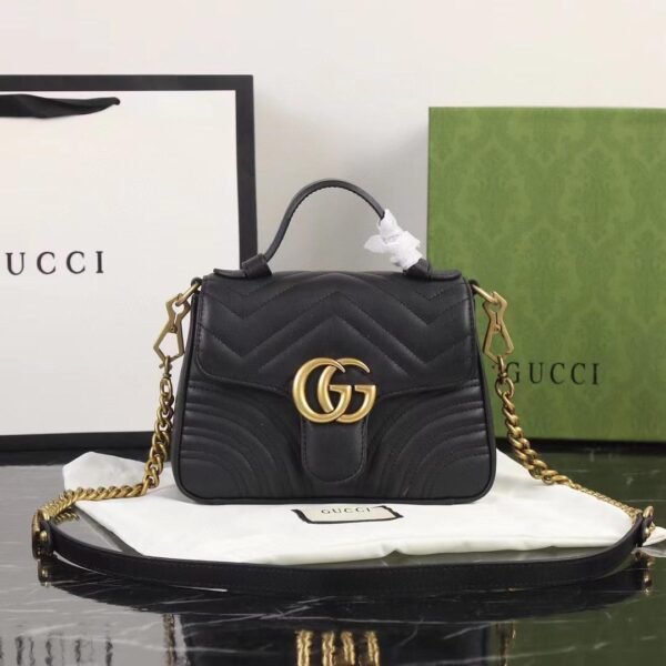 Gucci Marmont Top Handle Flap Bag