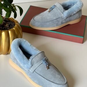 Loro Piana Winter Walk Suede Loafers
