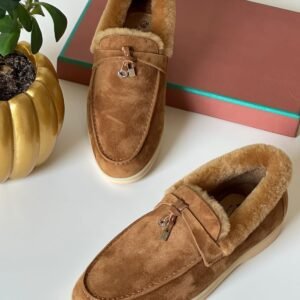 Loro Piana Winter Walk Suede Loafers