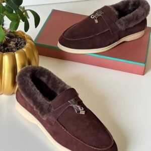 Loro Piana Winter Walk Suede Loafers