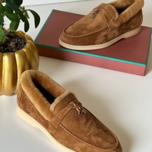 Loro Piana Winter Walk Suede Loafers