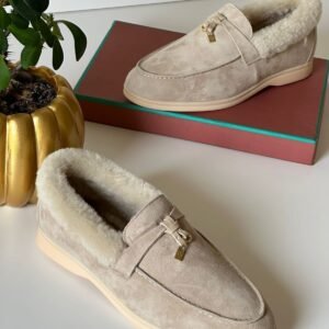 Loro Piana Winter Walk Suede Loafers