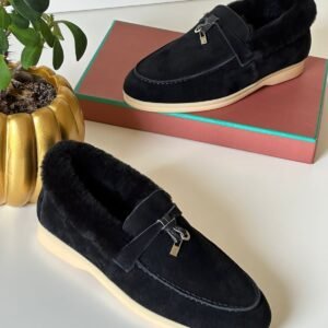 Loro Piana Winter Walk Suede Loafers