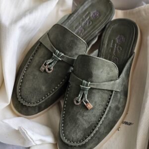 Loro Piana Summer Charms Walk Suede Mules