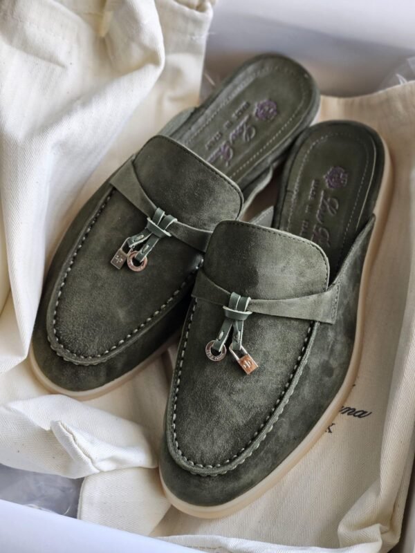 Loro Piana Summer Charms Walk Suede Mules