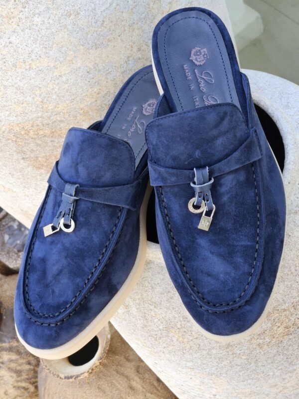 Loro Piana Summer Charms Walk Suede Mules