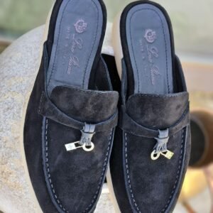 Loro Piana Summer Charms Walk Suede Mules