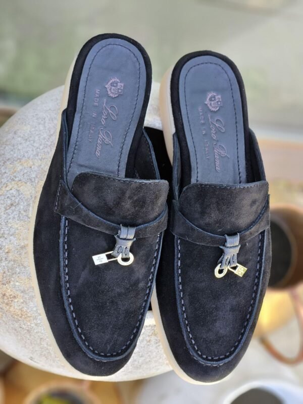 Loro Piana Summer Charms Walk Suede Mules